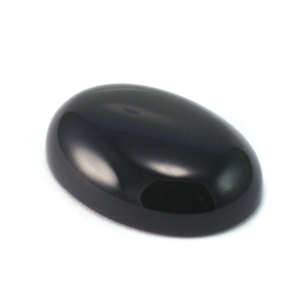 Crystals & Beads Black Onyx Cabochon for Soldered Rings and Bezels Class, 18mm
